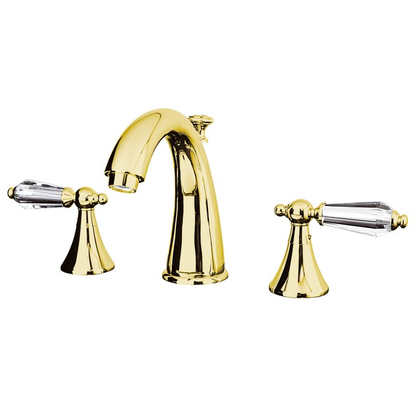 8" Widespread Bathroom Faucet, Polished Brass